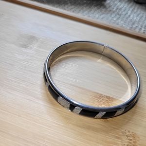 Black and silver bracelet